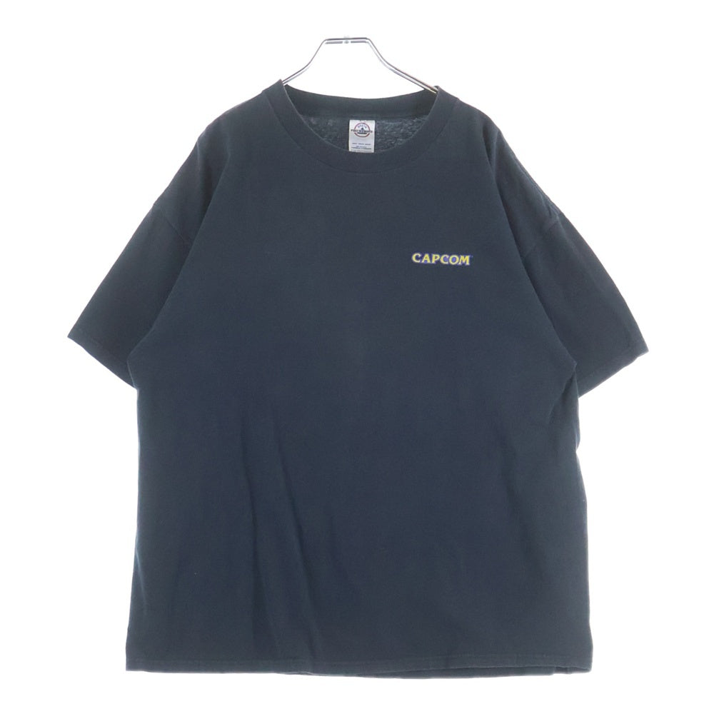 VINTAGE(ヴィンテージ) CAPCOM RESIDENTEVIL カプコン レジデント イービル 両面プリント 半袖Tシャツ カットソー ブラック