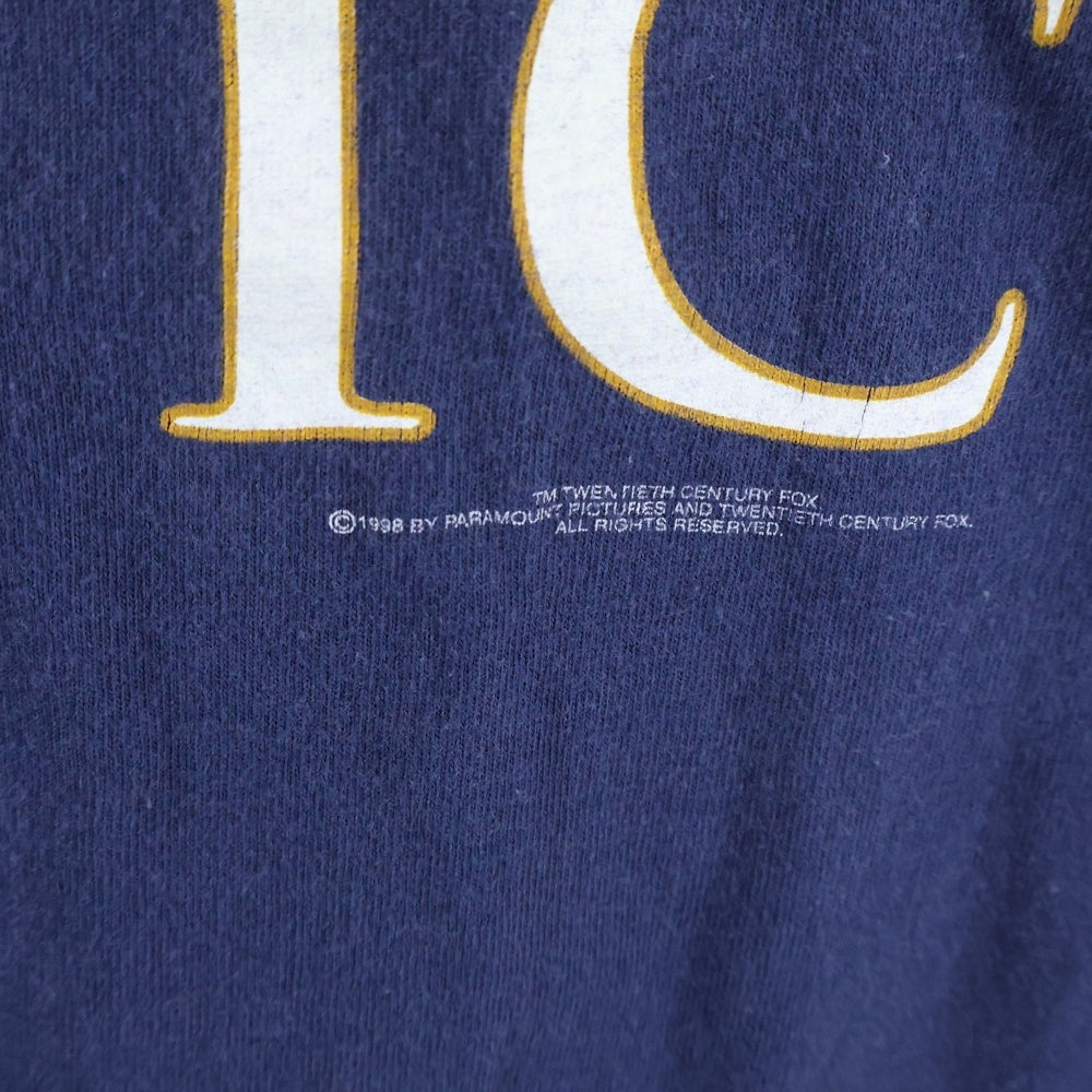 VINTAGE(ヴィンテージ) 90s TITANIC MOVIE TEE タイタニック ムービー 片面プリント 半袖Tシャツ カットソー ネイビー