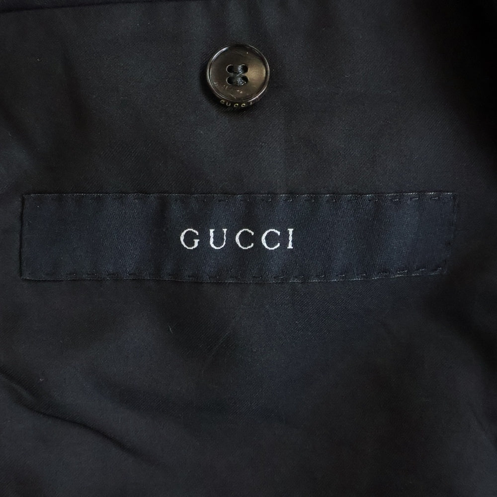 GUCCI(グッチ) Wool Mohair Satin Lapel Tuxedo Setup 121343 Z9020 ウール モヘア サテンラペル タキシードセットアップ ブラック