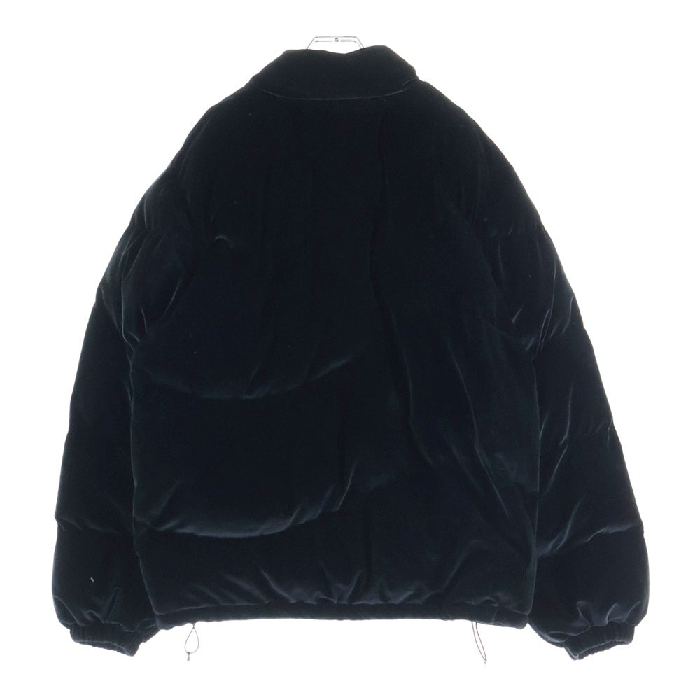 Dime(ダイム) VELVET QUILTED PUFFER ベルベット キルテッド パファー ジップアップ ダウンジャケット ブラック