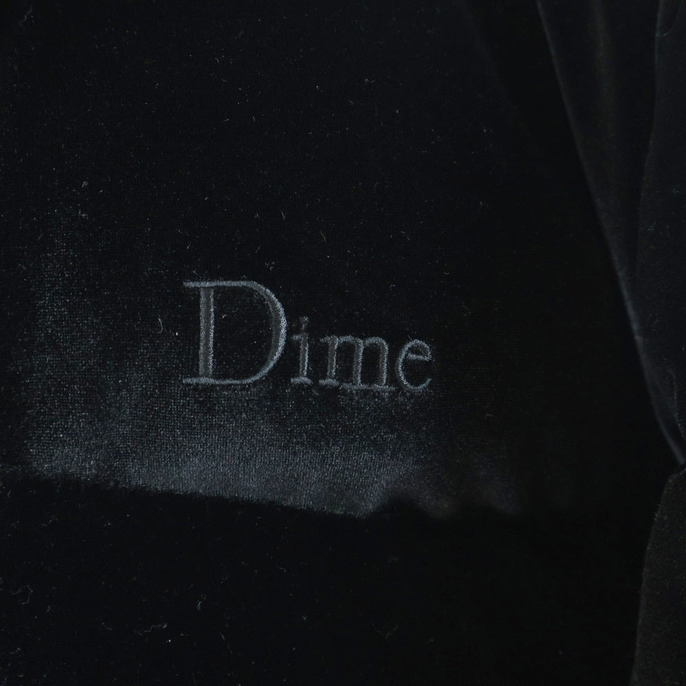 Dime(ダイム) VELVET QUILTED PUFFER ベルベット キルテッド パファー ジップアップ ダウンジャケット ブラック