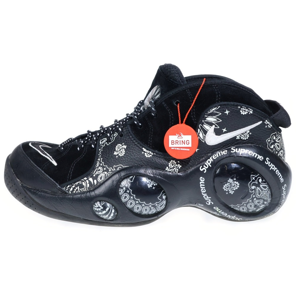 NIKE(ナイキ) 22SS×SUPREME AIR ZOOM FLIGHT 95 シュプリーム エアズーム フライト ハイカットスニーカー ブラック US9/27.0cm DJ8604-001