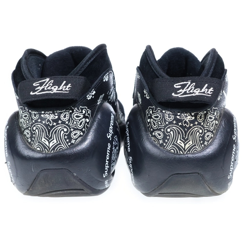NIKE(ナイキ) 22SS×SUPREME AIR ZOOM FLIGHT 95 シュプリーム エアズーム フライト ハイカットスニーカー ブラック US9/27.0cm DJ8604-001