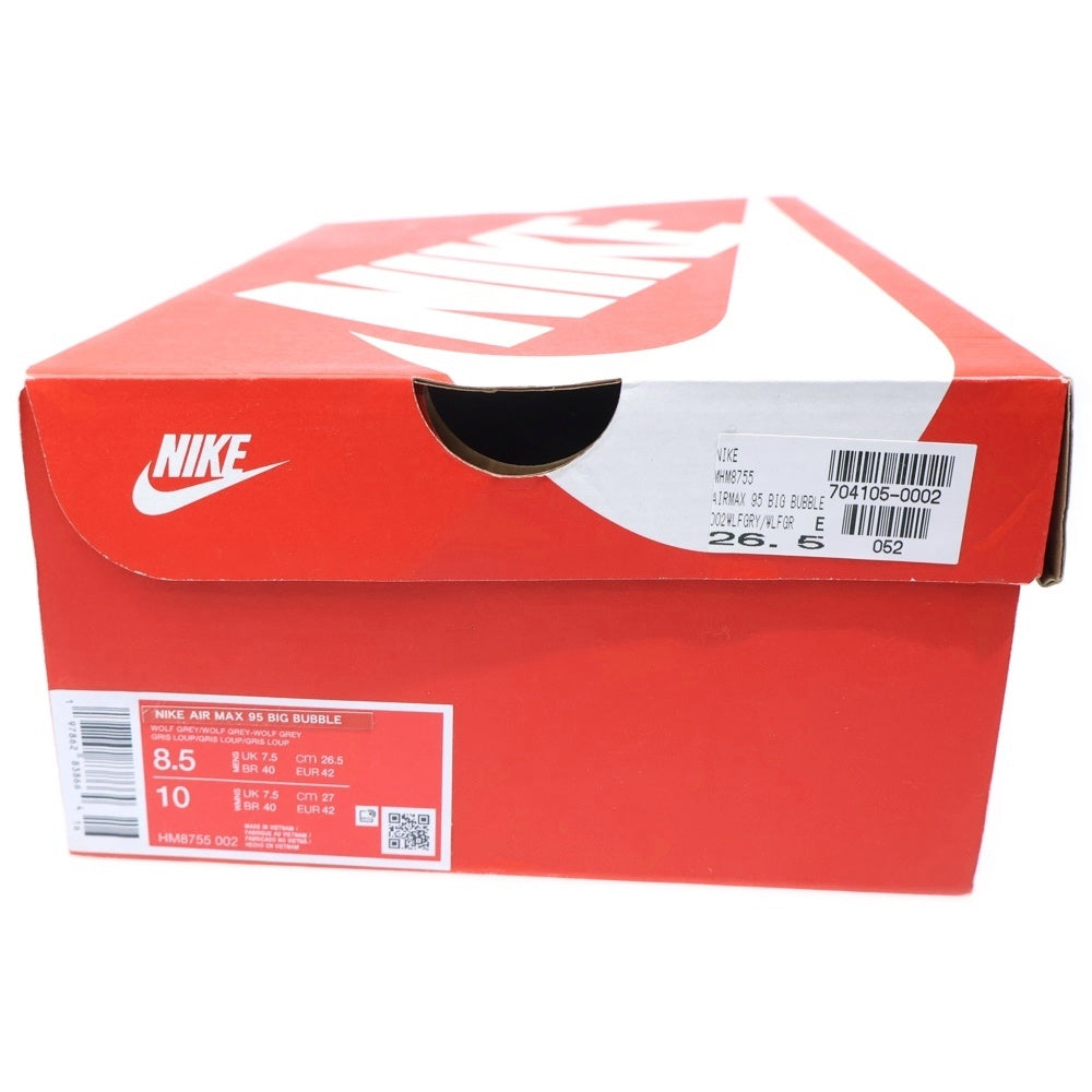 NIKE(ナイキ) AIR MAX 95 OG BIG BUBBLE Wolf Grey エアマックス ビッグバブル ローカットスニーカー グレー US8.5/26.5cm HM8755-002