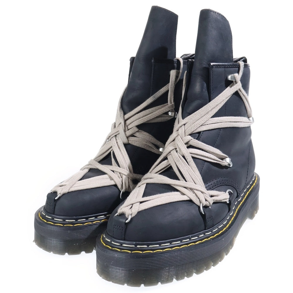 Rick Owens(リックオウエンス) ×Dr.Martens 1460 Quad Sole Mega Lace Boot ドクターマーチン メガレース サイドジップ ハイカットブーツ 41818001
