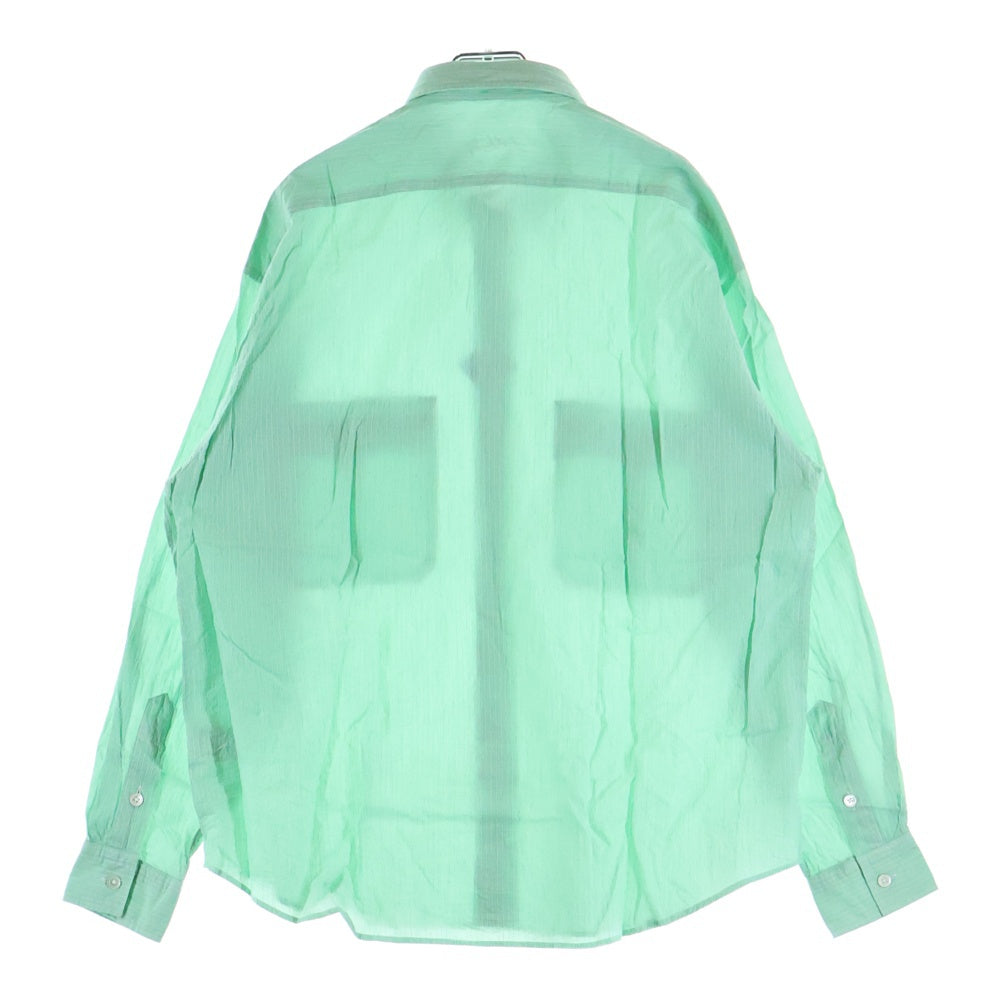 Porter Classic(ポータークラシック) ROLL UP STRIP SHIRT ロールアップ ストライプ 長袖シャツ ロングスリーブ グリーン PC-018-1315-80-04