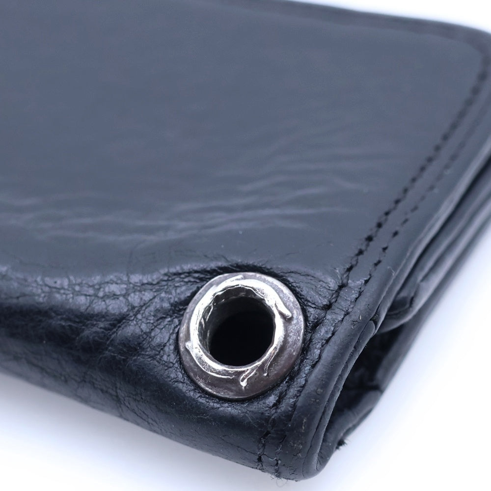 CHROME HEARTS(クロムハーツ) CARD CASE グロメット付きレザーカードケース ブラック