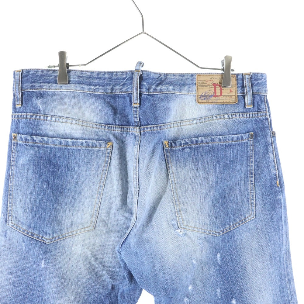 DSQUARED2(ディースクエアード) 15SS ダメージ加工 スキニーデニムパンツ S71LA0891 インディゴ
