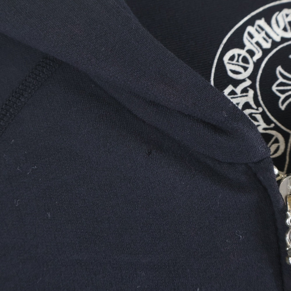 CHROME HEARTS(クロムハーツ) OLD CH Plus Gold Print Zip Up Hoodie CHプラス ゴールドプリントジップアップ フーディー ブラック/ゴールド