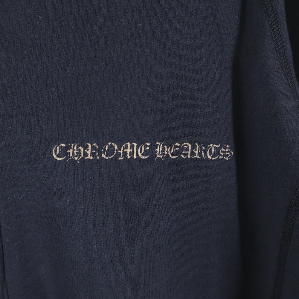 CHROME HEARTS(クロムハーツ) OLD CH Plus Gold Print Zip Up Hoodie CHプラス ゴールドプリントジップアップ フーディー ブラック/ゴールド