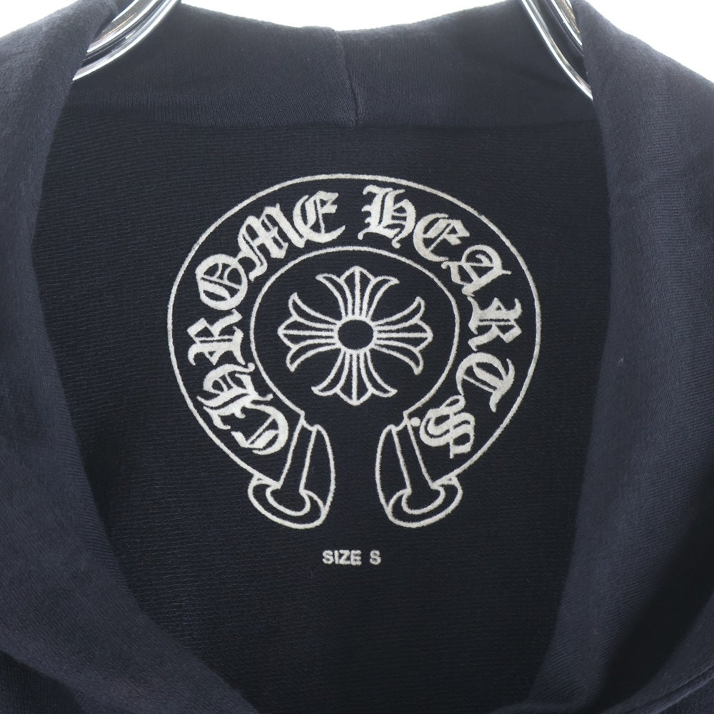 CHROME HEARTS(クロムハーツ) OLD CH Plus Gold Print Zip Up Hoodie CHプラス ゴールドプリントジップアップ フーディー ブラック/ゴールド
