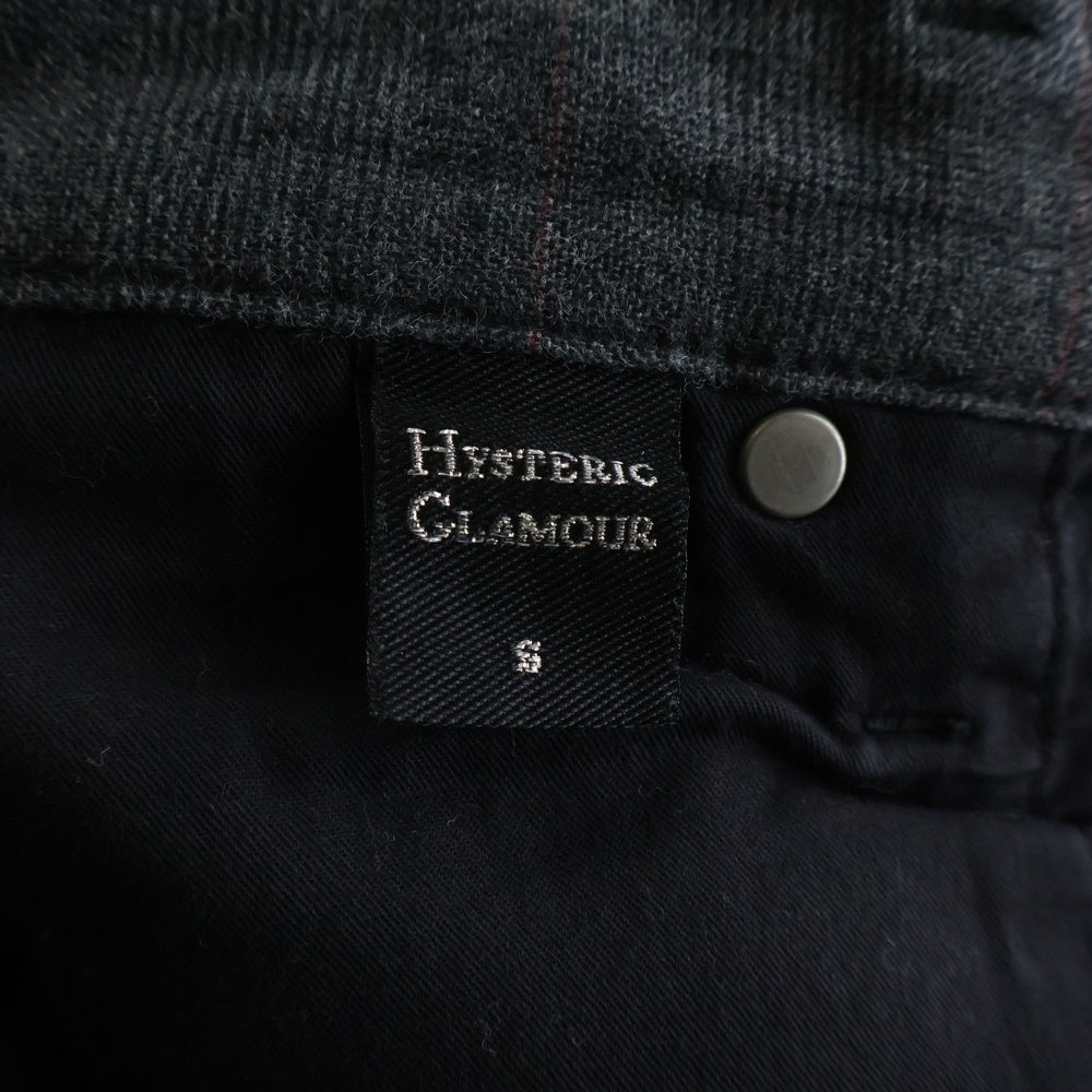 HYSTERIC GLAMOUR(ヒステリックグラマー) ストライプ ボタンフライデニムパンツ レディース ブラック 0194AP02