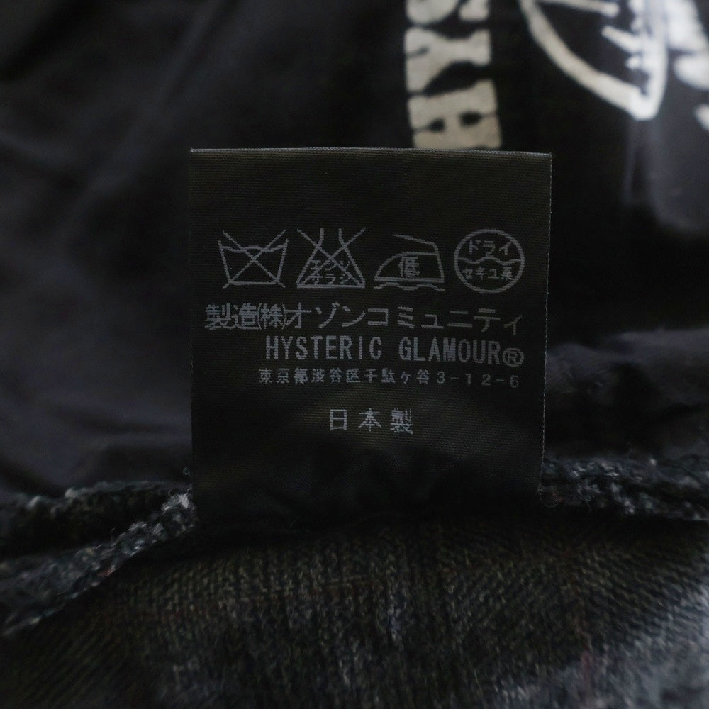 HYSTERIC GLAMOUR(ヒステリックグラマー) ストライプ ボタンフライデニムパンツ レディース ブラック 0194AP02