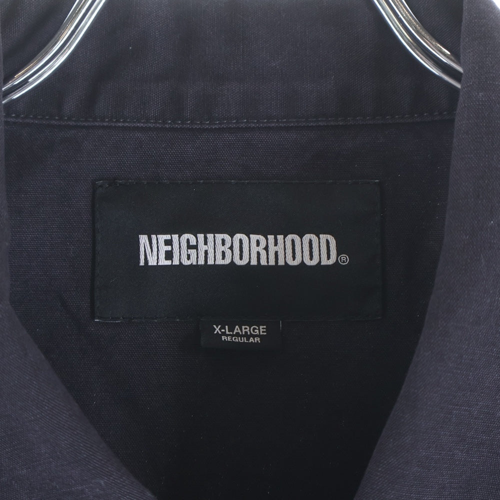 NEIGHBORHOOD(ネイバーフッド) ZIP FIELD SHIRT LS 261AQNH-SHM06 ジップアップ シャツジャケット ブラック
