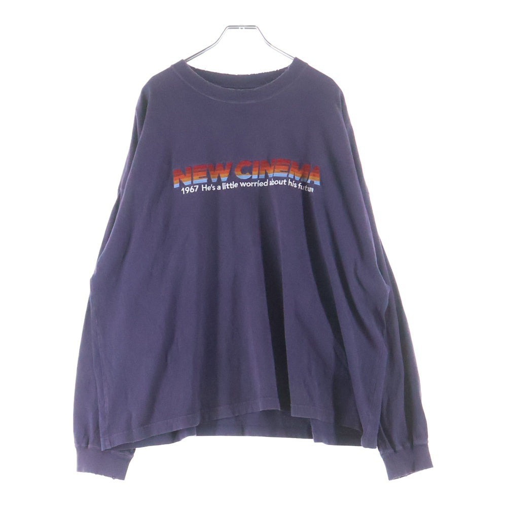 DAIRIKU(ダイリク) 23SS NEW CINEMA Tee ニューシネマ フロント刺繍 長袖Tシャツ ロングスリーブカットソー パープル