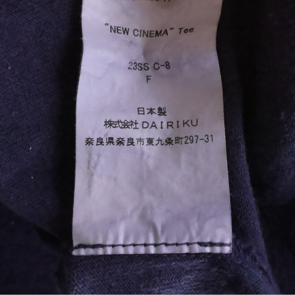 DAIRIKU(ダイリク) 23SS NEW CINEMA Tee ニューシネマ フロント刺繍 長袖Tシャツ ロングスリーブカットソー パープル