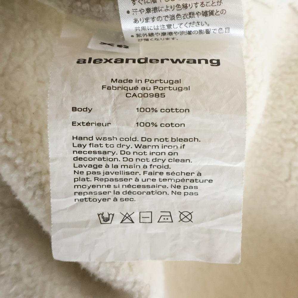 ALEXANDER WANG(アレキサンダーワン) フロントボタン コットン素材 ジャケット ホワイト CA00985