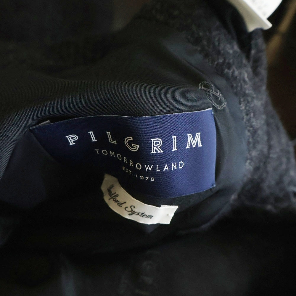 TOMORROWLAND PILGRIM(トゥモローランド ピルグリム) シェットランド ツイード バルマカーン コート ブラック 61-09-35-09003