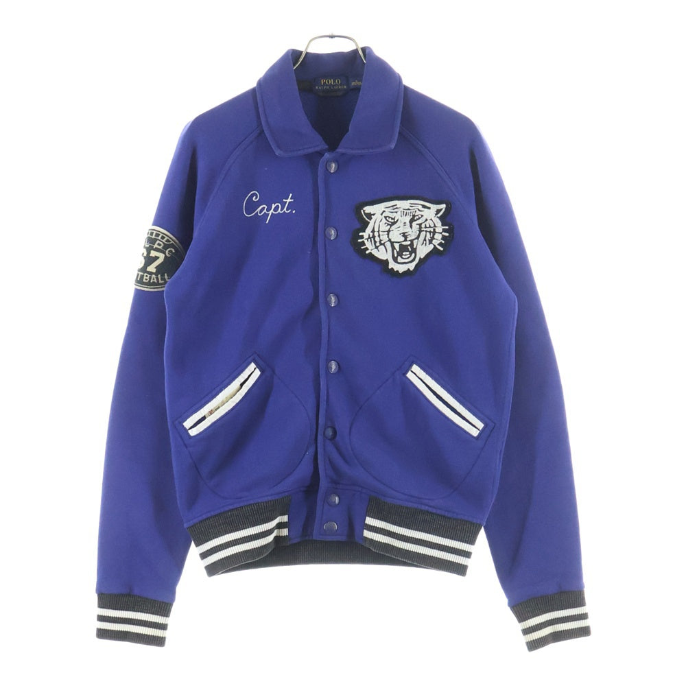 POLO RALPH LAUREN(ポロラルフローレン) タイガーワッペン スウェット スタジアム ジャケット ネイビー