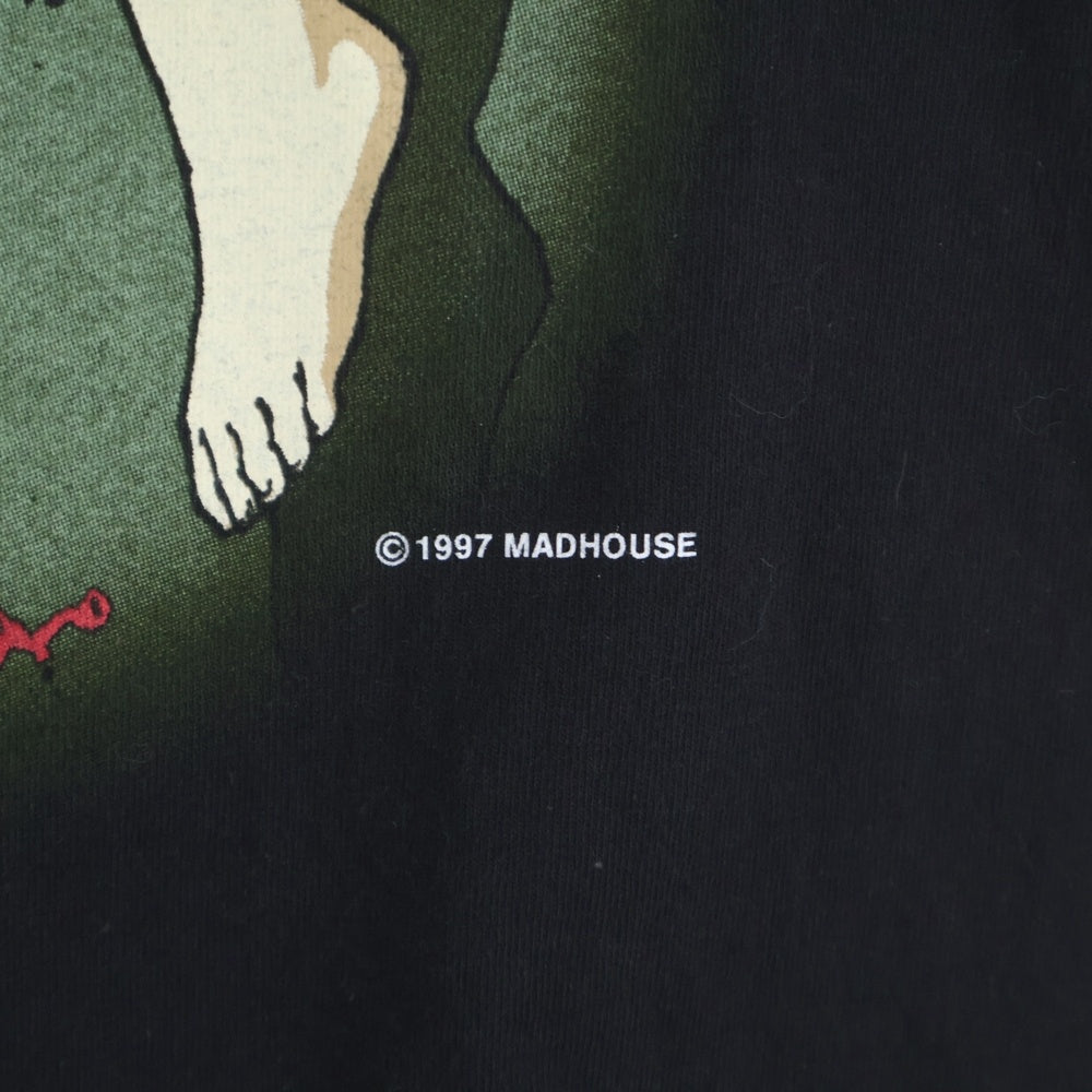 GEEKSRULE(ギークスルール) PERFECT BLUE SILKSCREEN PRINTING T SHIRT パーフェクトブルー 両面プリント 半袖Tシャツ ブラック