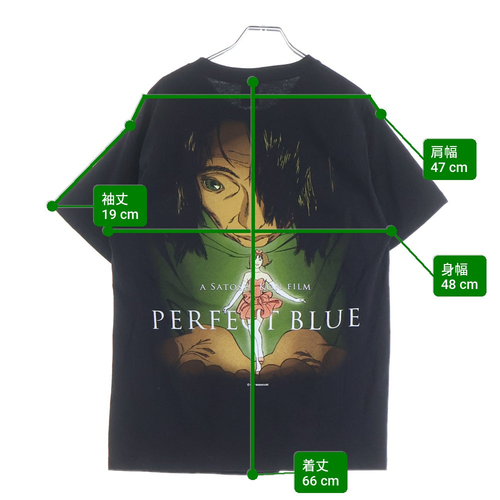 GEEKSRULE(ギークスルール) PERFECT BLUE SILKSCREEN PRINTING T SHIRT パーフェクトブルー 両面プリント 半袖Tシャツ ブラック