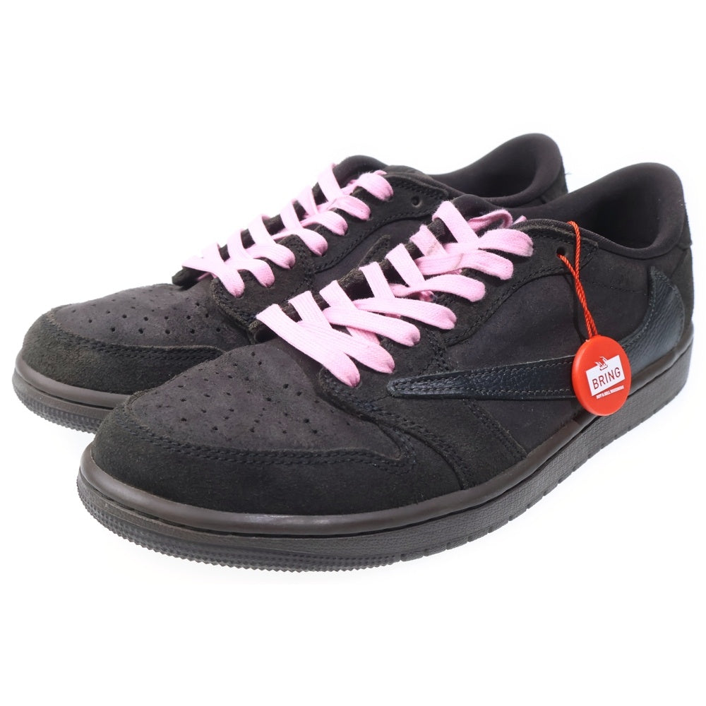 NIKE(ナイキ) ×TRAVIS SCOTT AIR JORDAN 1 LOW OG SP VELVET BROWN トラヴィススコット エアジョーダン 1 ベルベットブラウン ローカットスニーカー US8.5/26.5cm DM7866-202