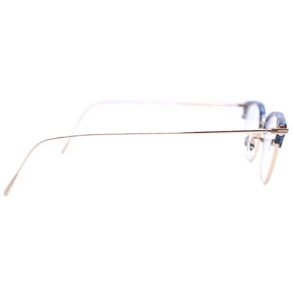 OLIVER PEOPLES(オリバーピープルズ) Ervin エルヴィン ゴールドテンプル アイウェア 度入り眼鏡 ブルー/ブラック