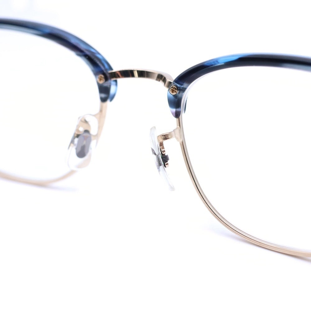 OLIVER PEOPLES(オリバーピープルズ) Ervin エルヴィン ゴールドテンプル アイウェア 度入り眼鏡 ブルー/ブラック