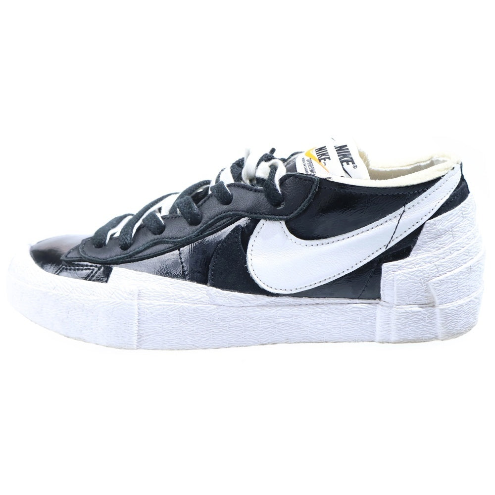 NIKE(ナイキ) ×sacai BLAZER LOW BLACK PATENT LEATHER DM6443-001 サカイ ブレーザー ブラック パテント レザー ローカットスニーカー ブラック/ホワイト US8.5//26.5cm
