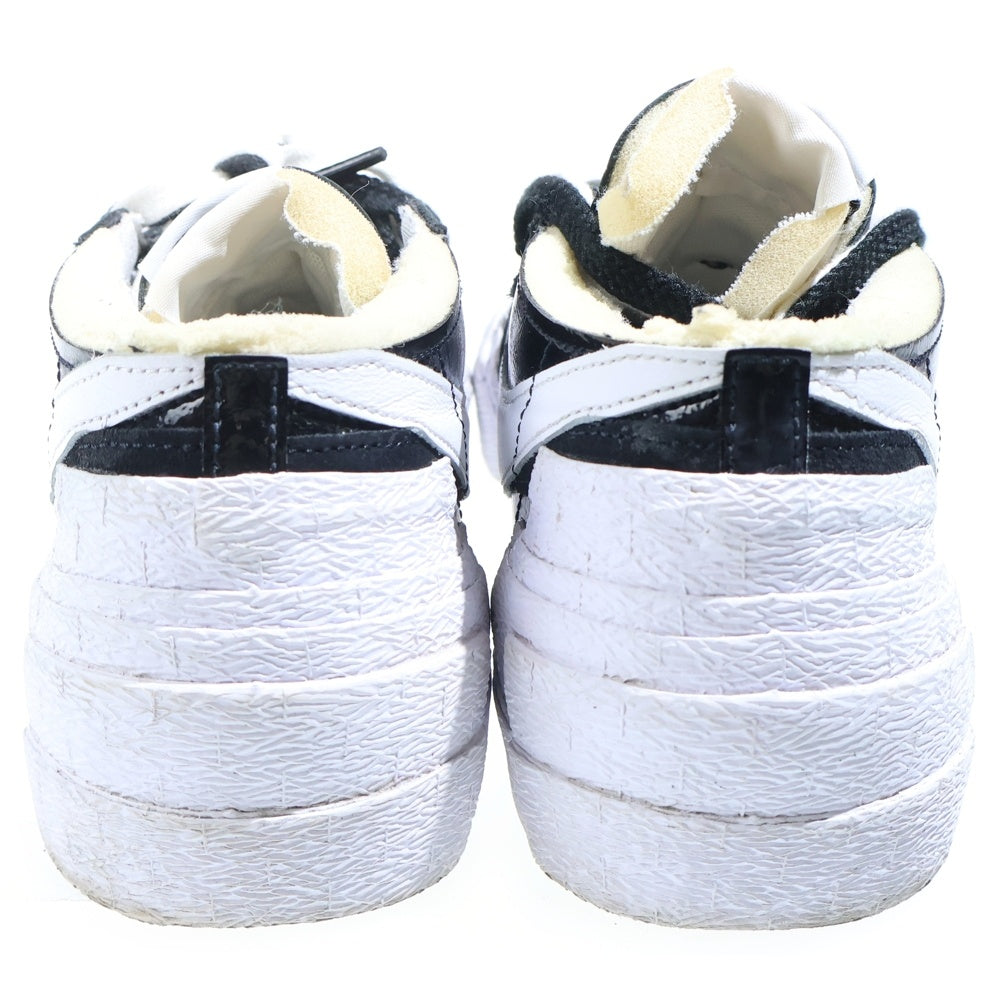 NIKE(ナイキ) ×sacai BLAZER LOW BLACK PATENT LEATHER DM6443-001 サカイ ブレーザー ブラック パテント レザー ローカットスニーカー ブラック/ホワイト US8.5//26.5cm