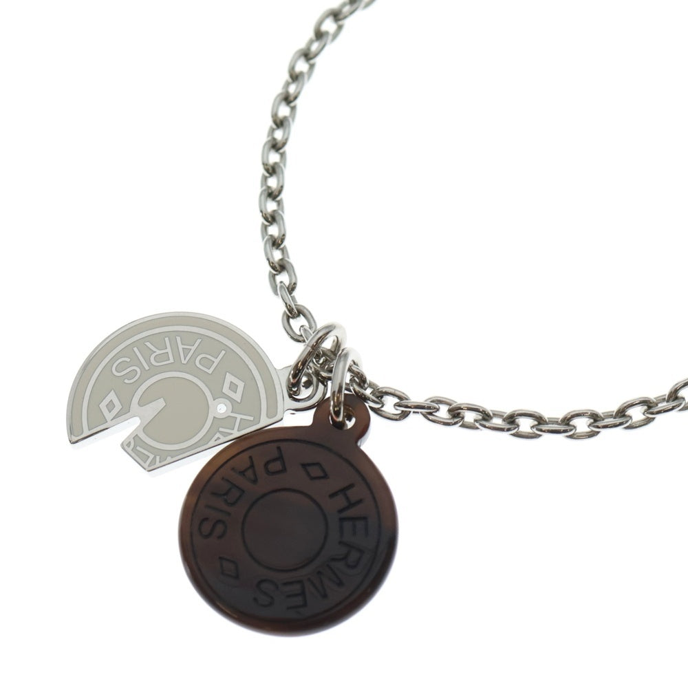 HERMES(エルメス) Carrousel カルーセル バッファローホーン ネックレス シルバー/ブラック レディース