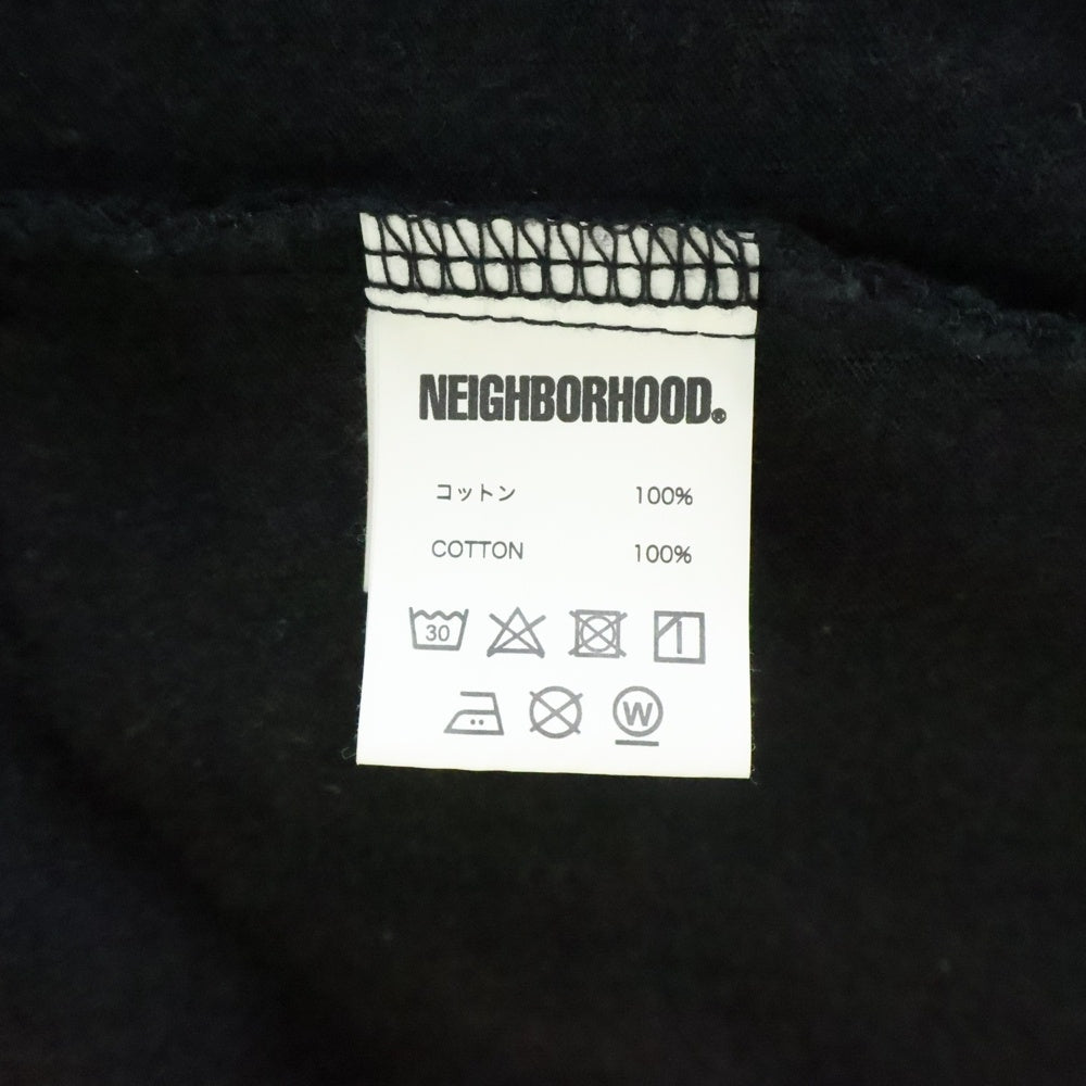NEIGHBORHOOD(ネイバーフッド) 24SS ×Yohji Yamamoto POUR HOMME COTTON JERSEY S/S TEE ヨウジヤマモト クルーネック 半袖Tシャツ カットソー ブラック HS-T81-286