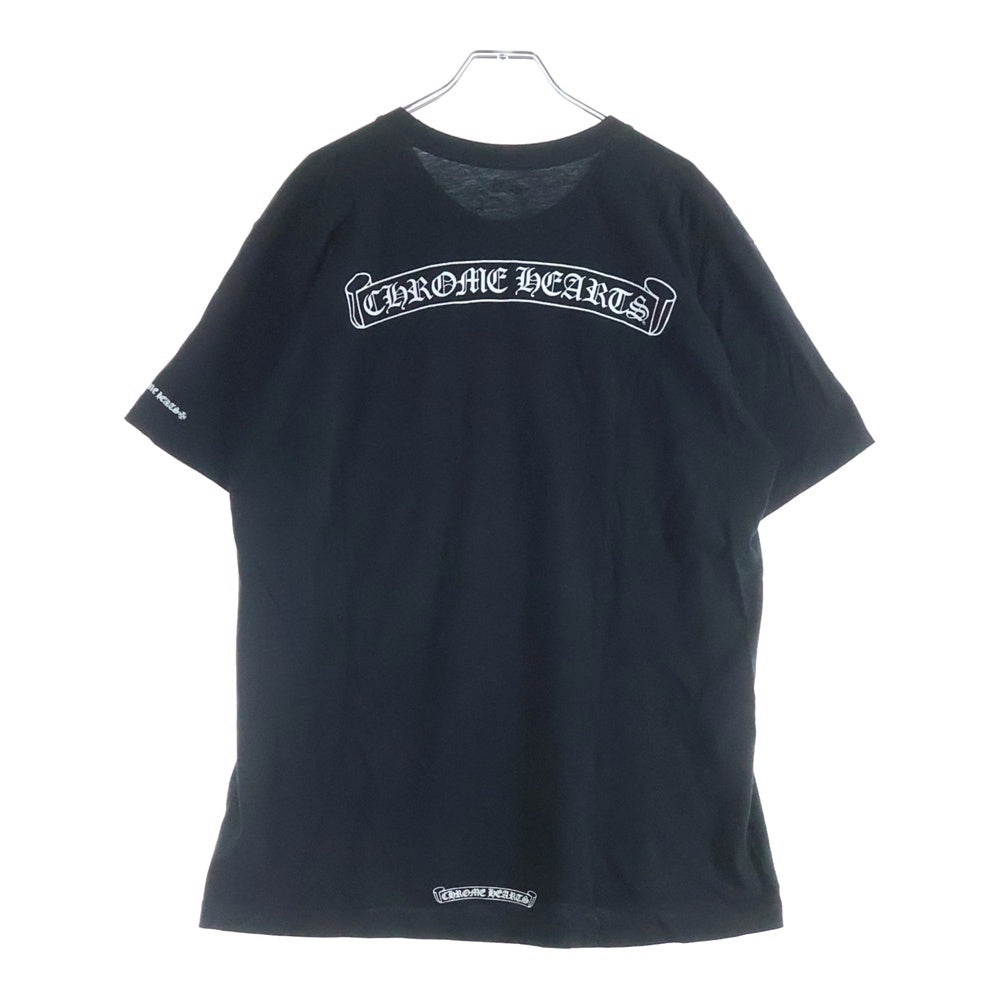 CHROME HEARTS(クロムハーツ) CH T-SHIRT スクロールラベルプリント クルーネック ポケット 半袖Tシャツ カットソー
