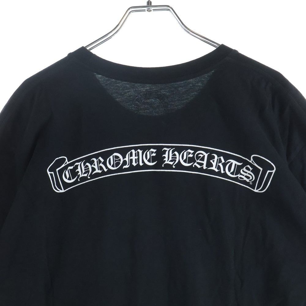 CHROME HEARTS(クロムハーツ) CH T-SHIRT スクロールラベルプリント クルーネック ポケット 半袖Tシャツ カットソー