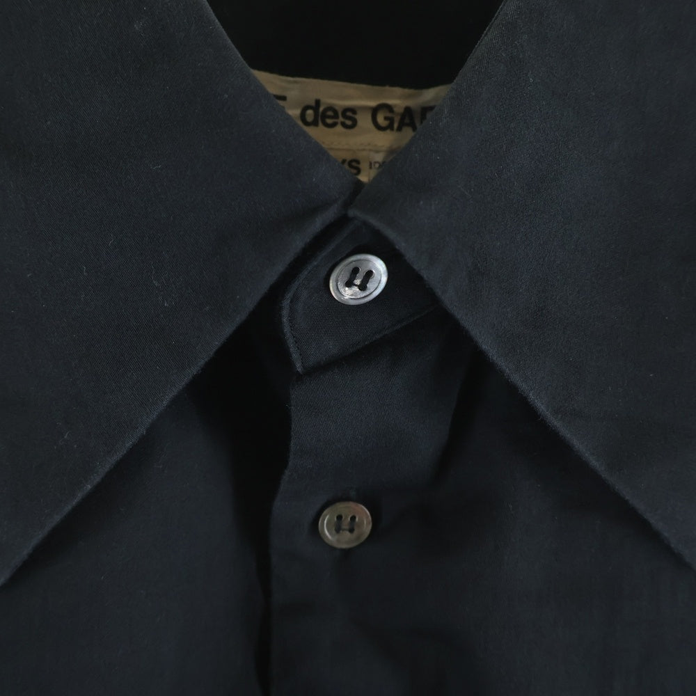 COMME des GARCONS(コムデギャルソン) AD2019 裾フリルデザイン 長袖シャツ ロングスリーブ ブラック GD-B018 レディース