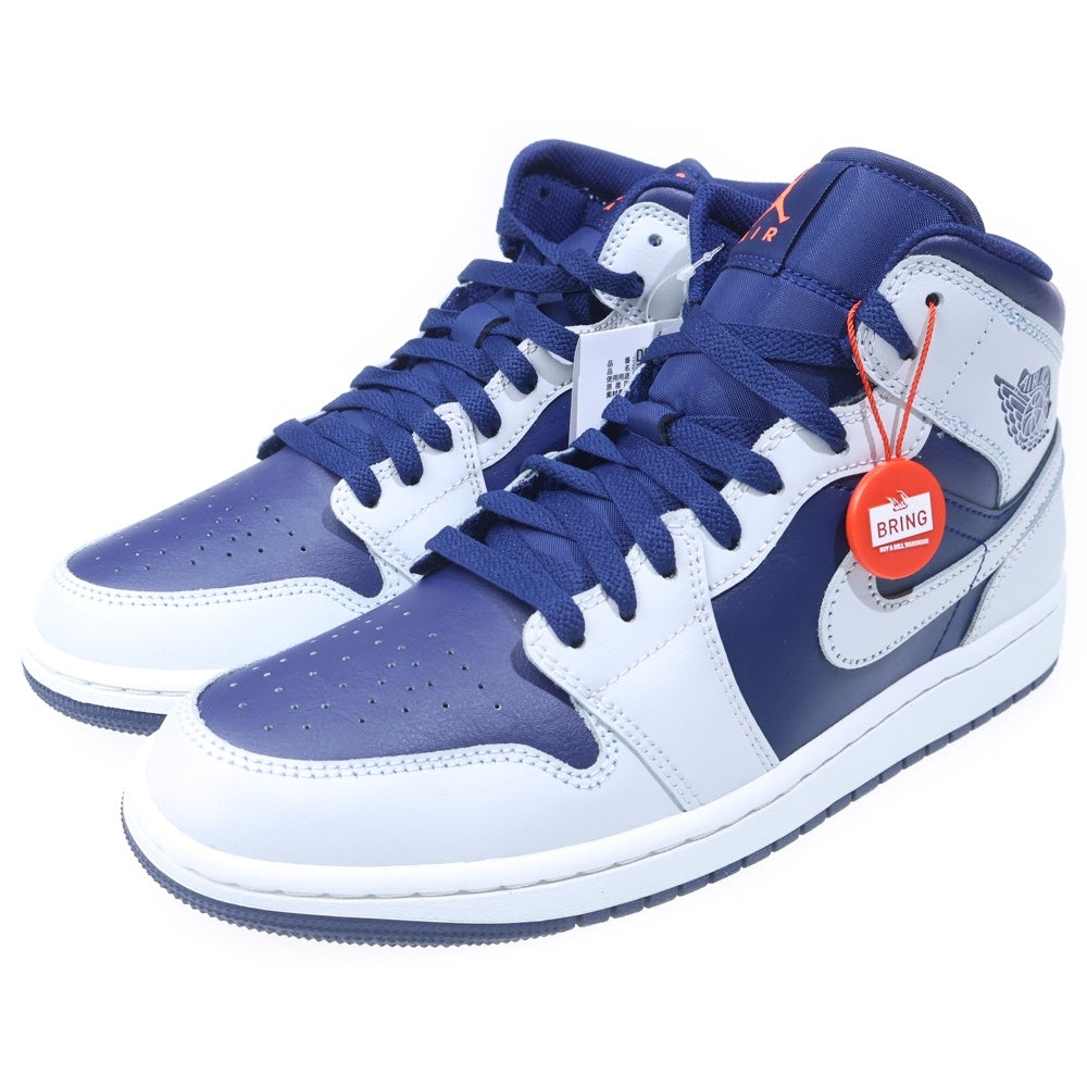 NIKE(ナイキ) AIR JODAN 1 MID Blue Void DQ8426-403 エアジョーダン1 ミッド ブルーボイド ミッドカットスニーカー シューズ ブルー/ホワイト US9/27.0cm