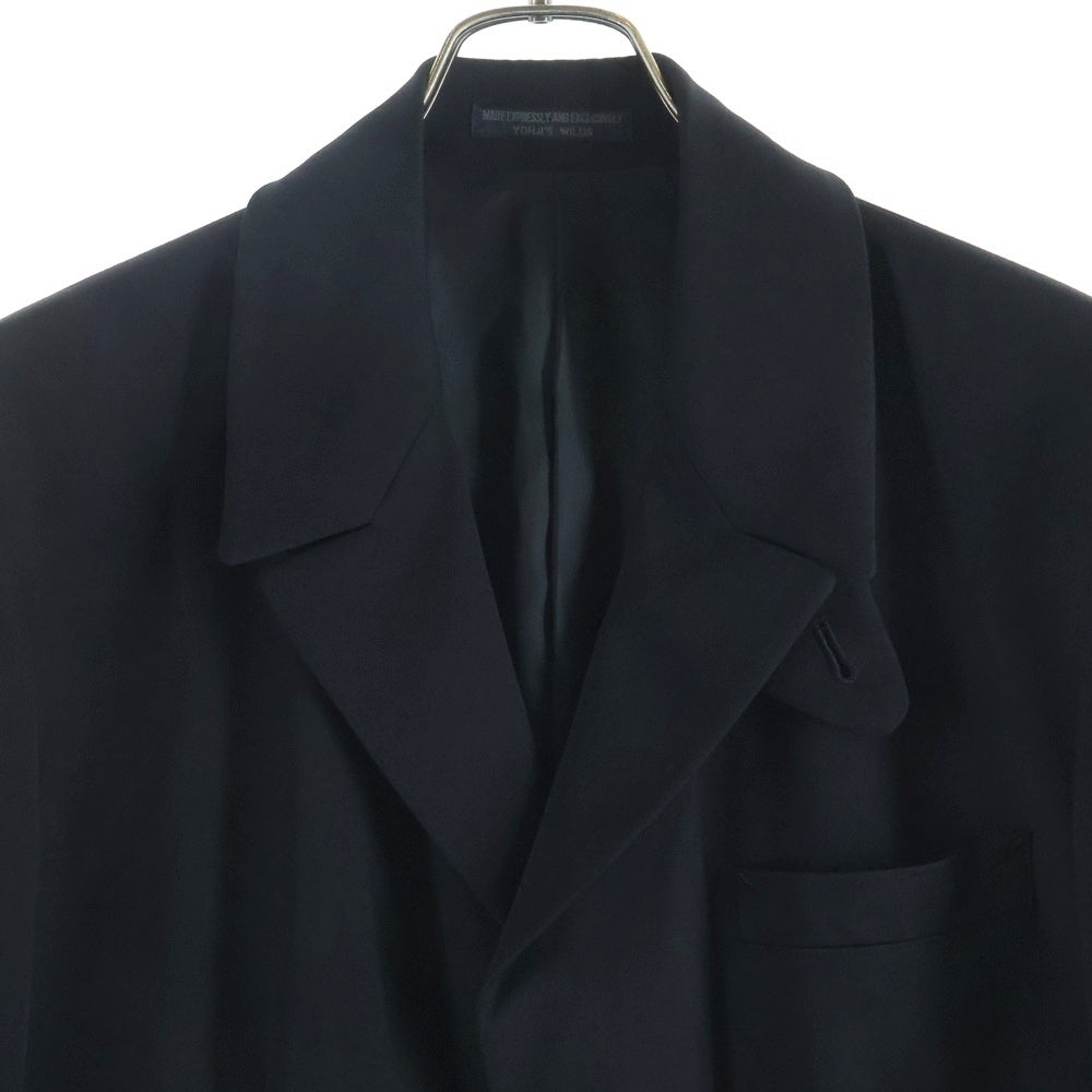 REGULATION Yohji Yamamoto MEN(レギュレーションヨウジヤマモトメン) 23AW DOCTOR'S JACKET ウールギャバジン ドクタージャケット ブラック HJ-J01-140