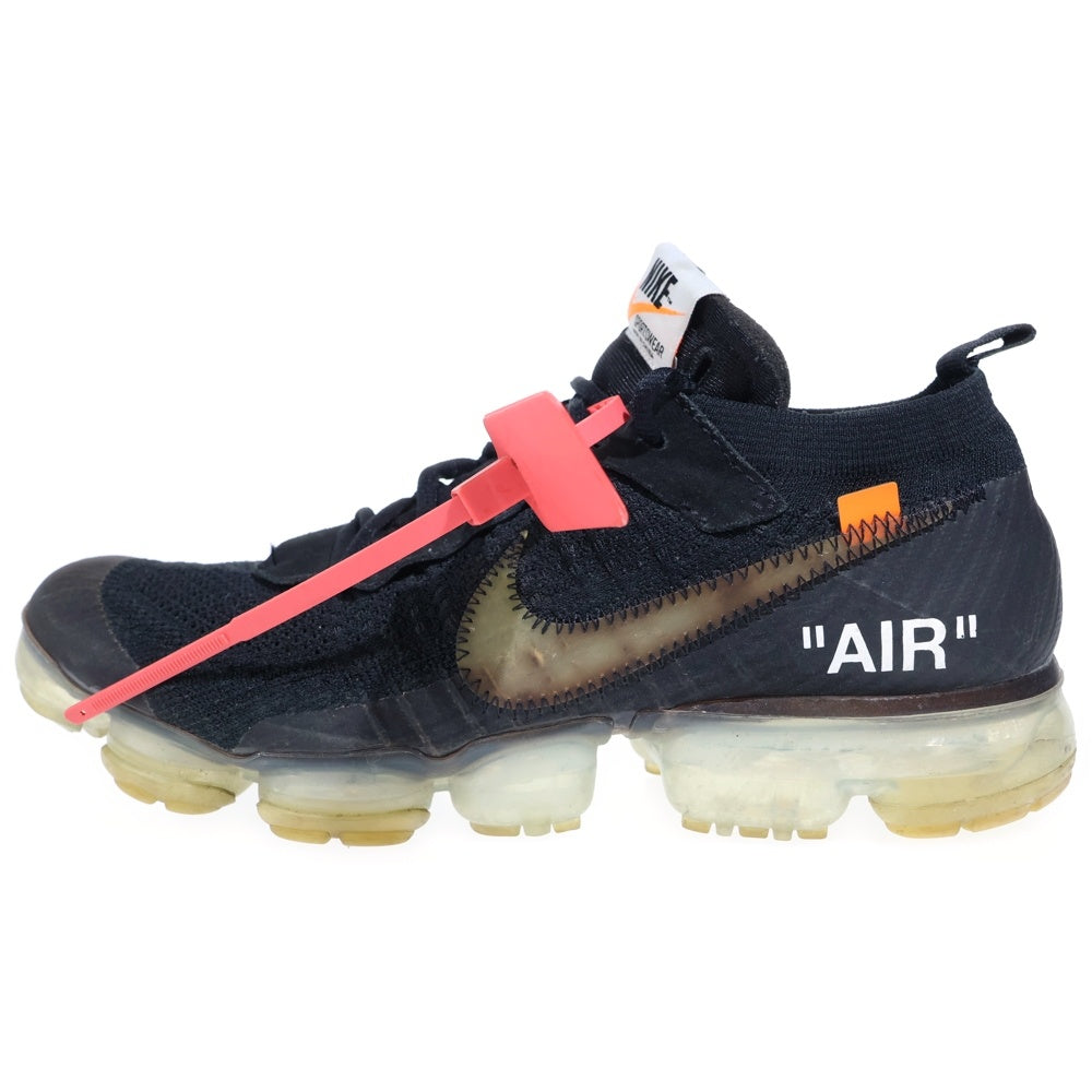 NIKE(ナイキ) ×OFF-WHITE AIR VAPORMAX FLYKNIT オフホワイト エア ヴェイパーマックス フライニット ローカットスニーカー ブラック US9/27.0cm AA3831-002