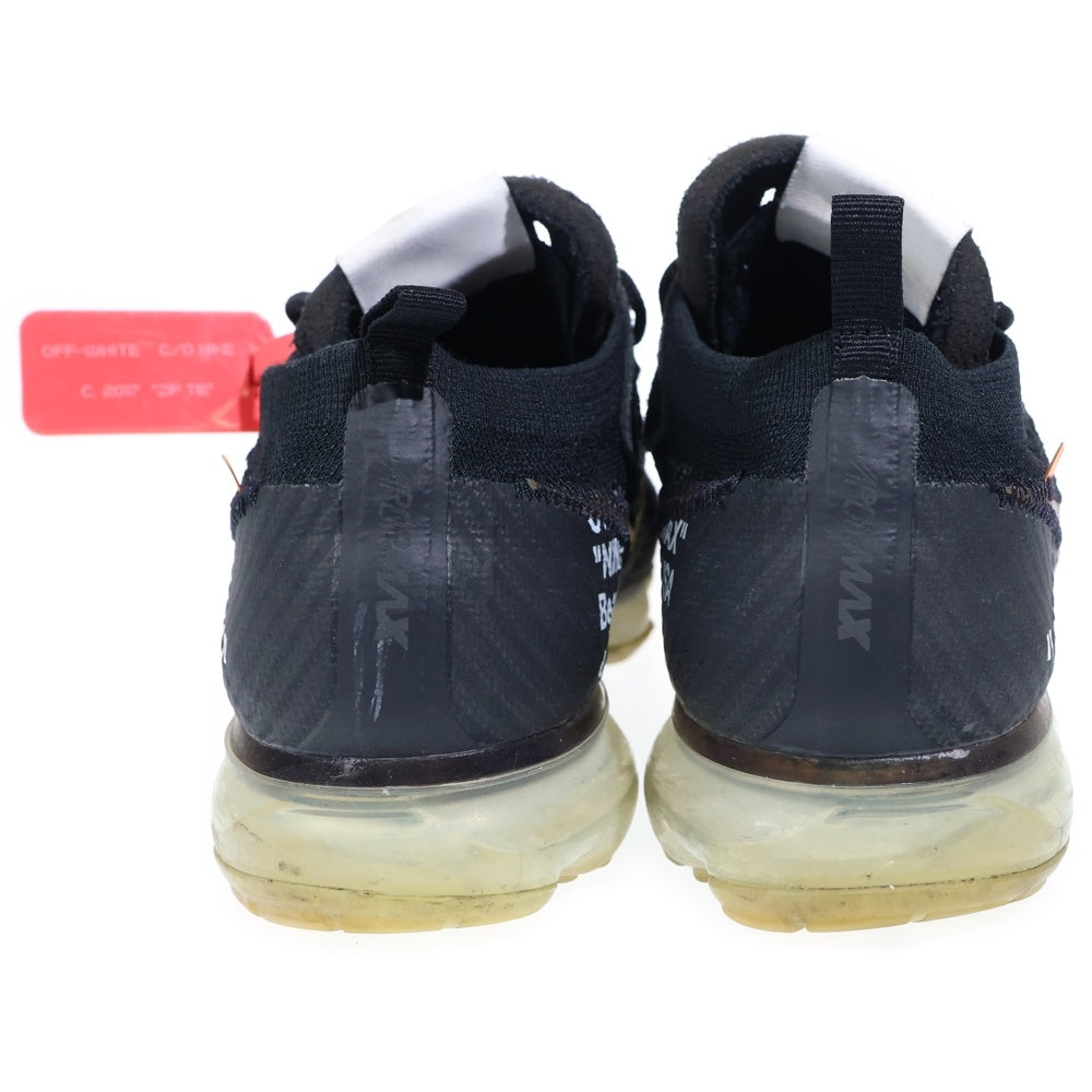 NIKE(ナイキ) ×OFF-WHITE AIR VAPORMAX FLYKNIT オフホワイト エア ヴェイパーマックス フライニット ローカットスニーカー ブラック US9/27.0cm AA3831-002