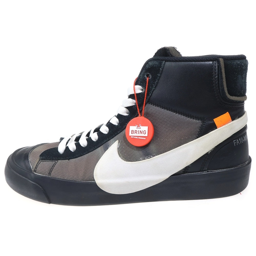 NIKE(ナイキ) ×OFF-WHITE BLAZER STUDIO MID GRIM REAPER オフホワイト ブレーザースタジオ ミッドグリムリーパー ミッドカットスニーカー ブラック US8.5/26.5cm AA3832-001