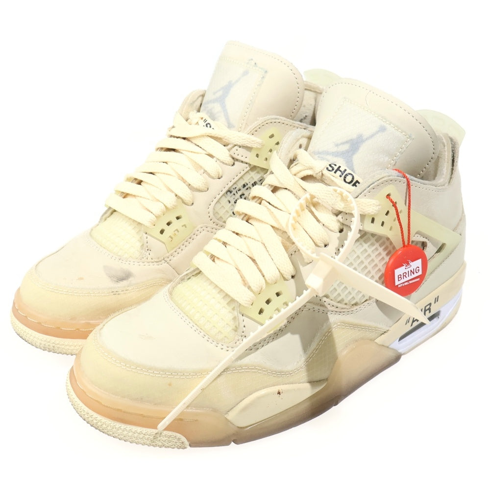 NIKE(ナイキ) ×OFF-WHITE WMNS AIR JORDAN 4 SP SAIL オフホワイト ウィメンズ エアジョーダン4 SP スニーカー セイル アイボリー US8.5/25.5cm CV9388-100