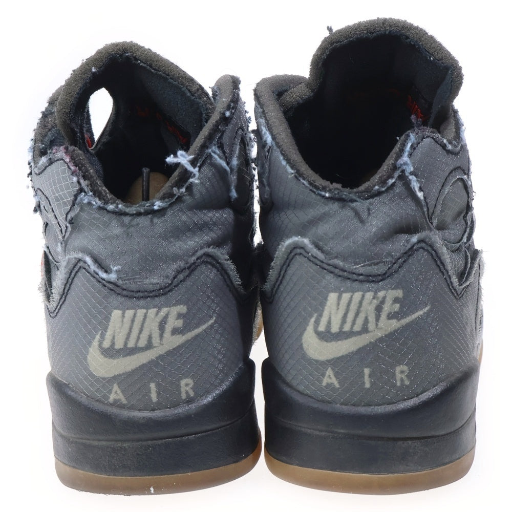 NIKE(ナイキ) ×OFF-WHITE AIR JORDAN 5 RETRO SP オフホワイト エアジョーダン5レトロ ハイカットスニーカー ブラック US8/26.0cm CT8480-001