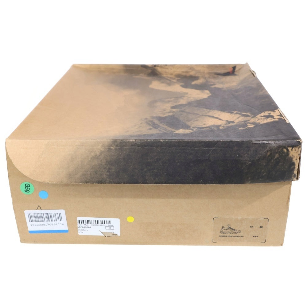 ROA(ロア) Andreas STRAP Shoes アンドレアス ストラップ ミッドカッドスニーカー シューズ ブラック ASFA01-001