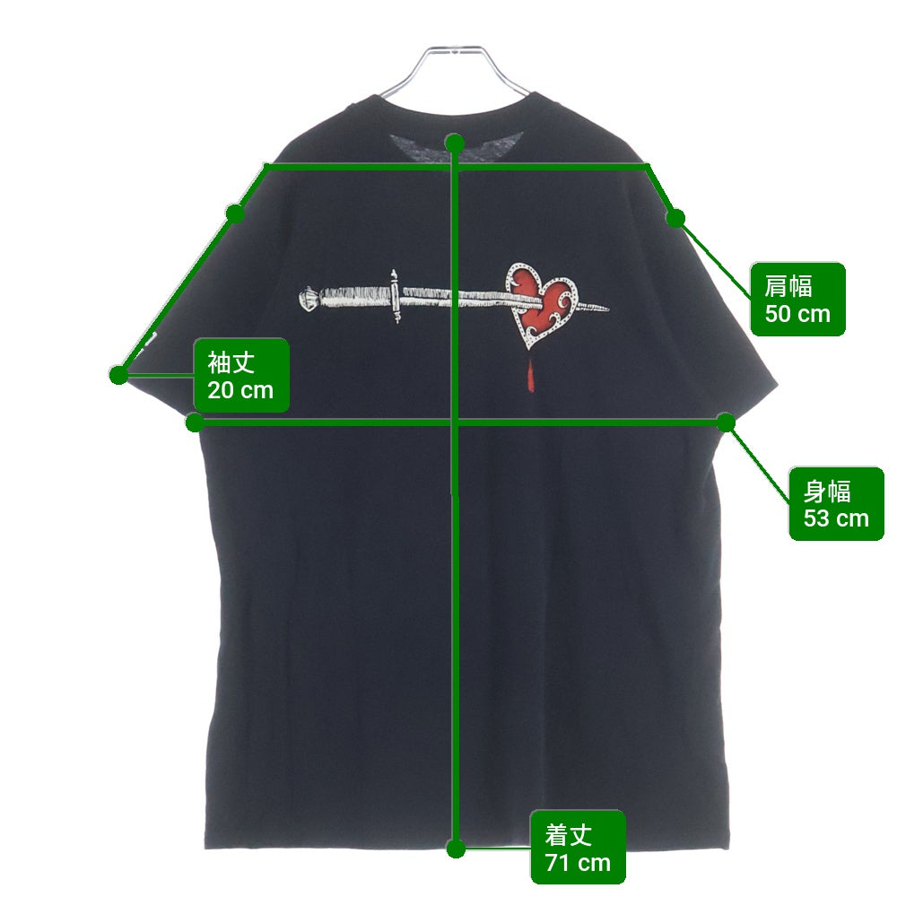 GIVENCHY(ジバンシィ) Mad Love Print T-Shirt マッドラブ フロントプリント半袖Tシャツ カットソー ブラック BM70JN3Y3D