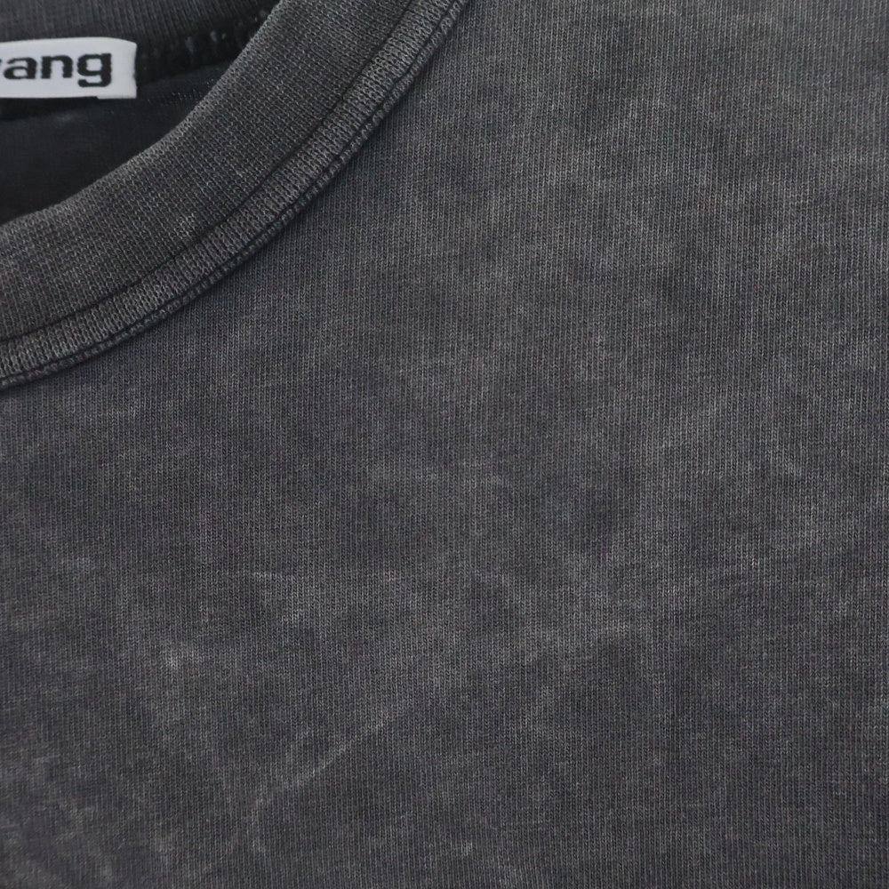 ALEXANDER WANG(アレキサンダーワン) エンボスロゴ フロントロゴ 半袖Tシャツ カットソー ブラック UCC1231602