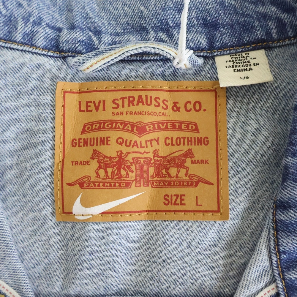 Levi's(リーバイス) ×NIKE Denim Trucker Jacket ナイキ ロゴ刺繍 デニム トラッカージャケット インディゴ PC9-002TM-0000