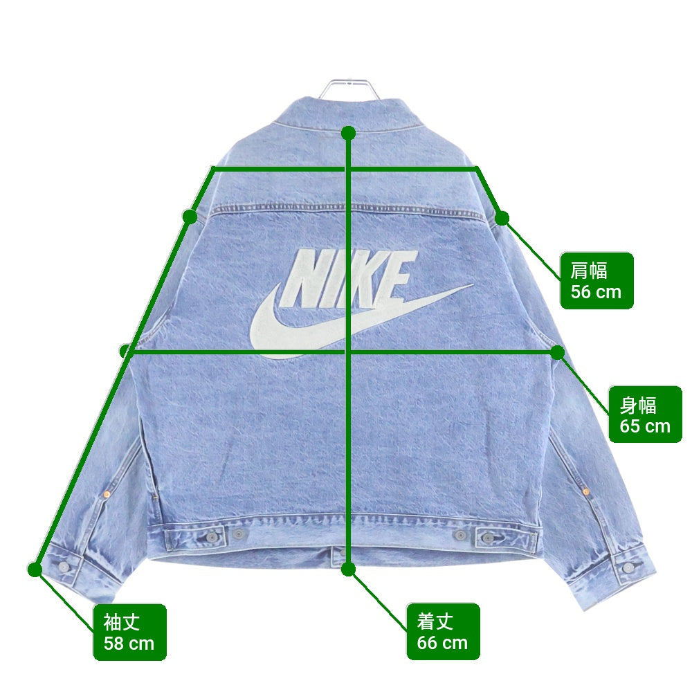 Levi's(リーバイス) ×NIKE Denim Trucker Jacket ナイキ ロゴ刺繍 デニム トラッカージャケット インディゴ PC9-002TM-0000