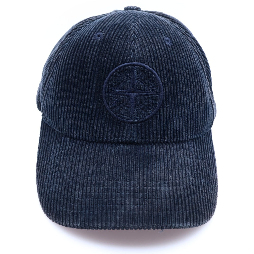 STONE ISLAND(ストーンアイランド) 24AW コーデュロイ ベースボールキャップ ブラック 811599662