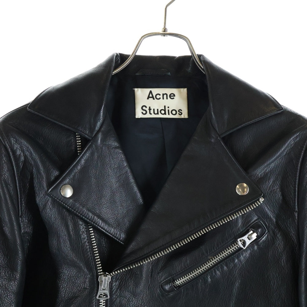 Acne Studios(アクネ ストゥディオズ) GIBSON ギブソン PSS15 アーム 切替 ダブルライダースレザージャケット ブラック