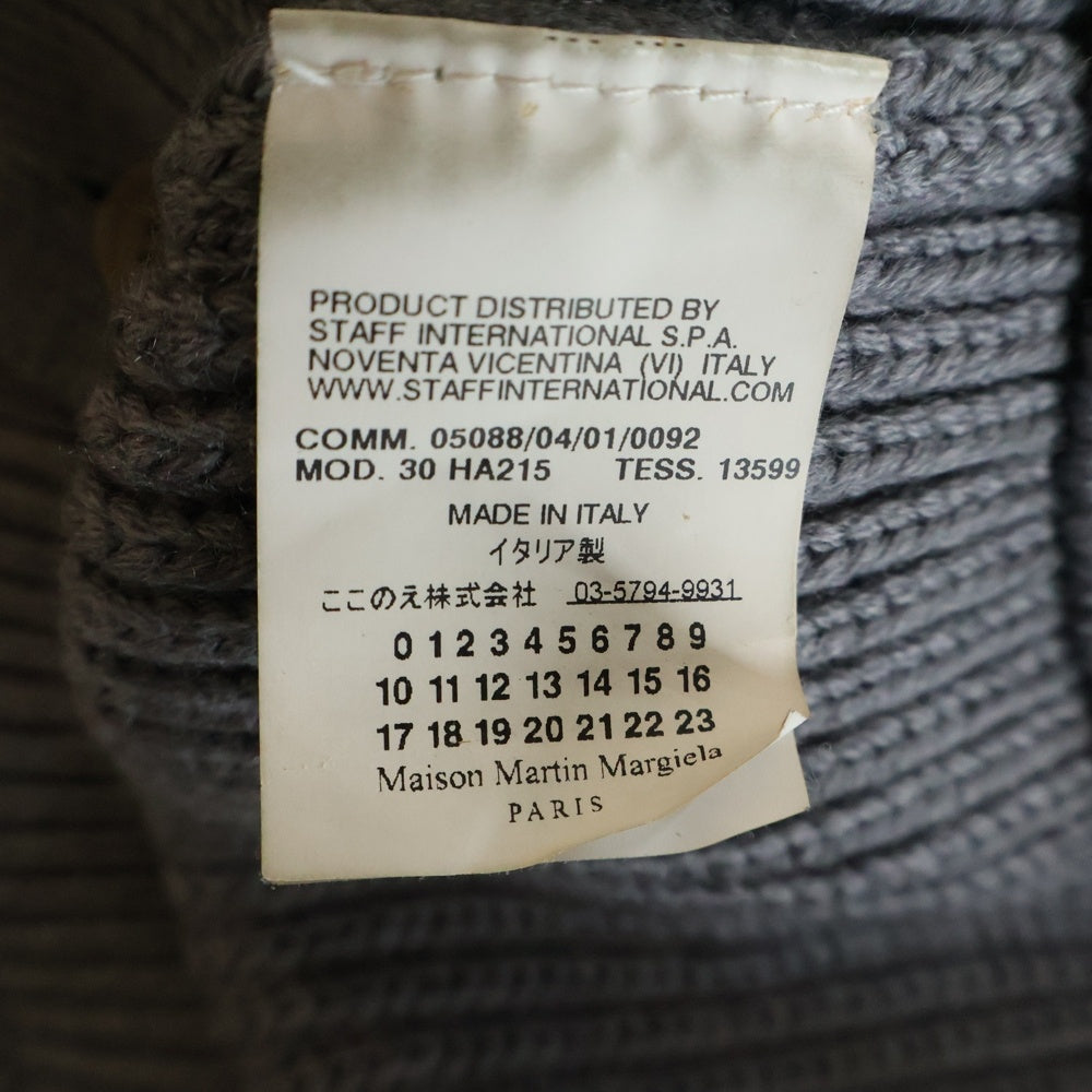 Maison Martin Margiela(メゾンマルタンマルジェラ) ここのえ期 ウールカーディガン グレー